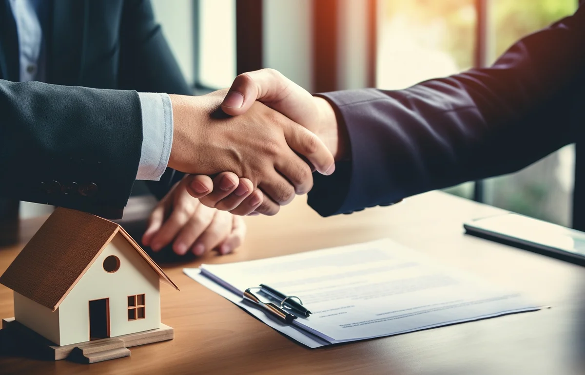 Development project meeting and real estate concept image