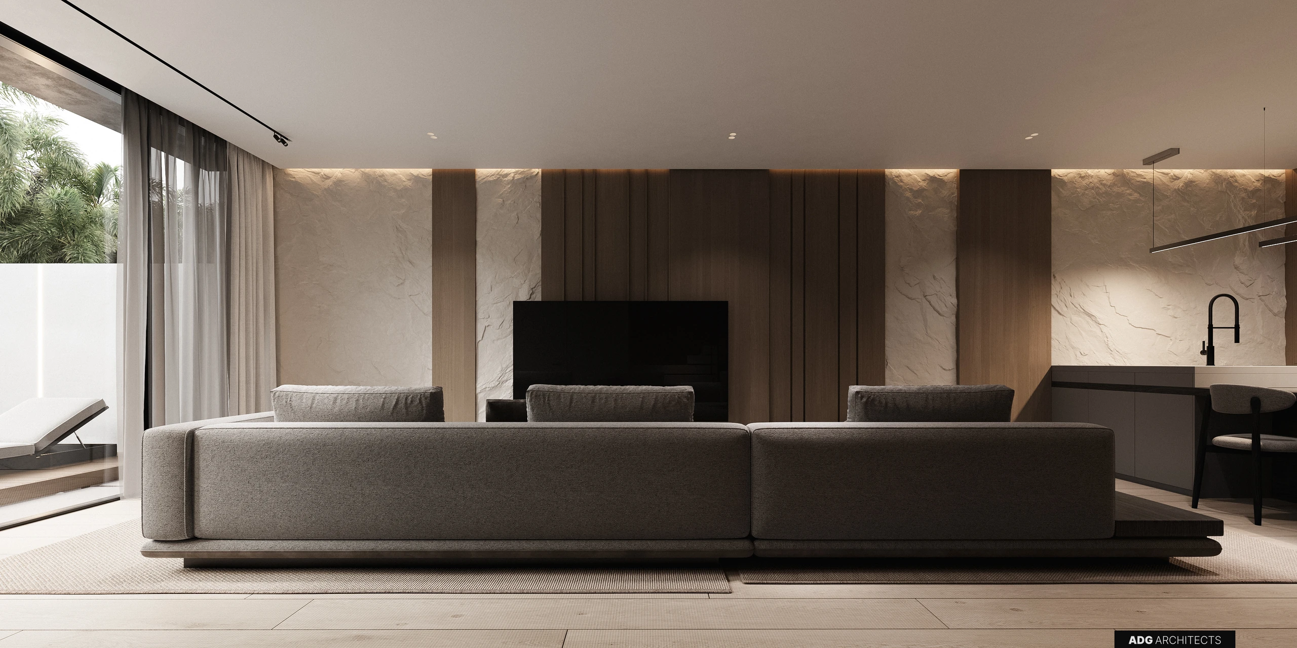 ADG Flagman villa interior, first floor, visualisation