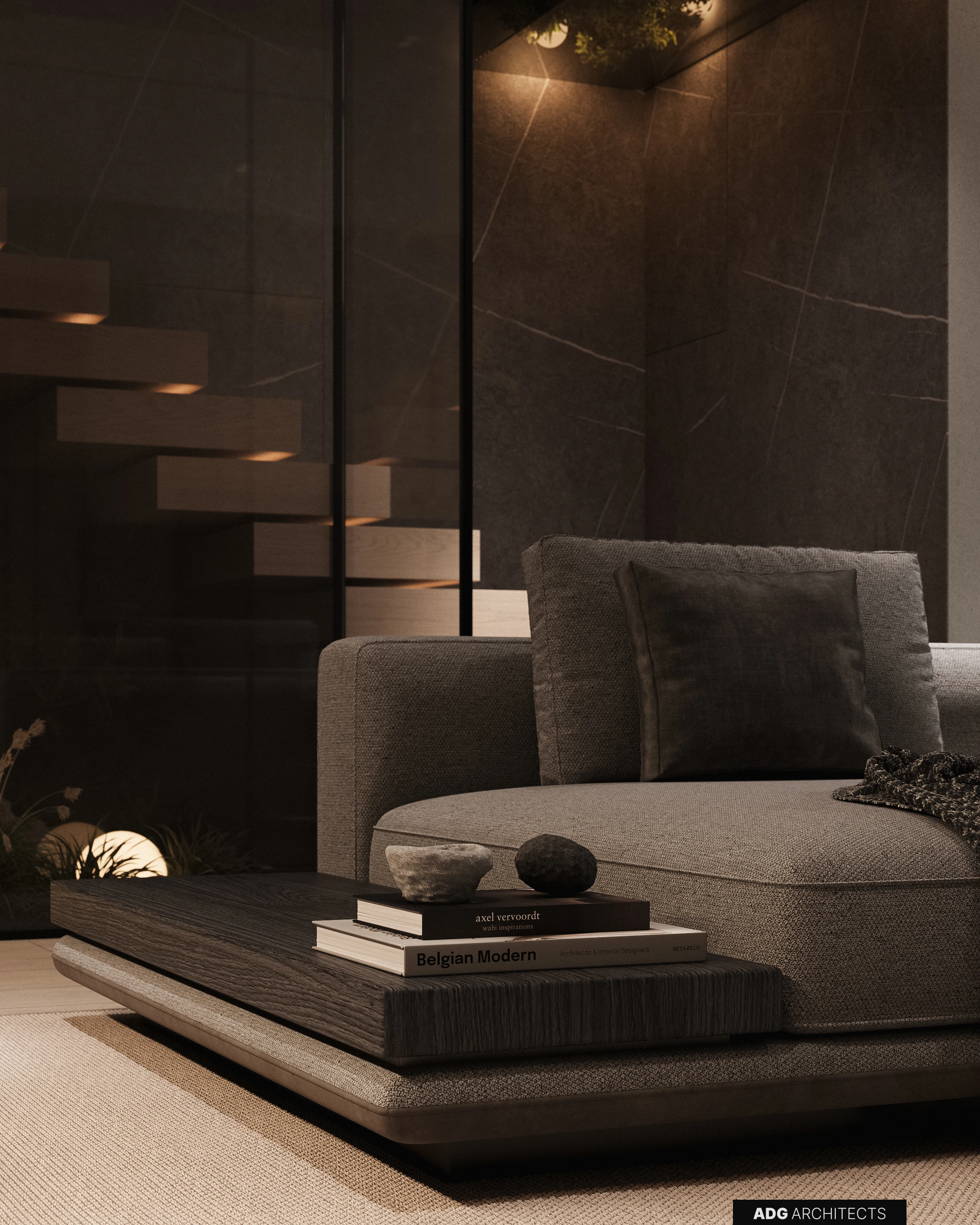ADG Flagman villa interior, first floor, visualisation