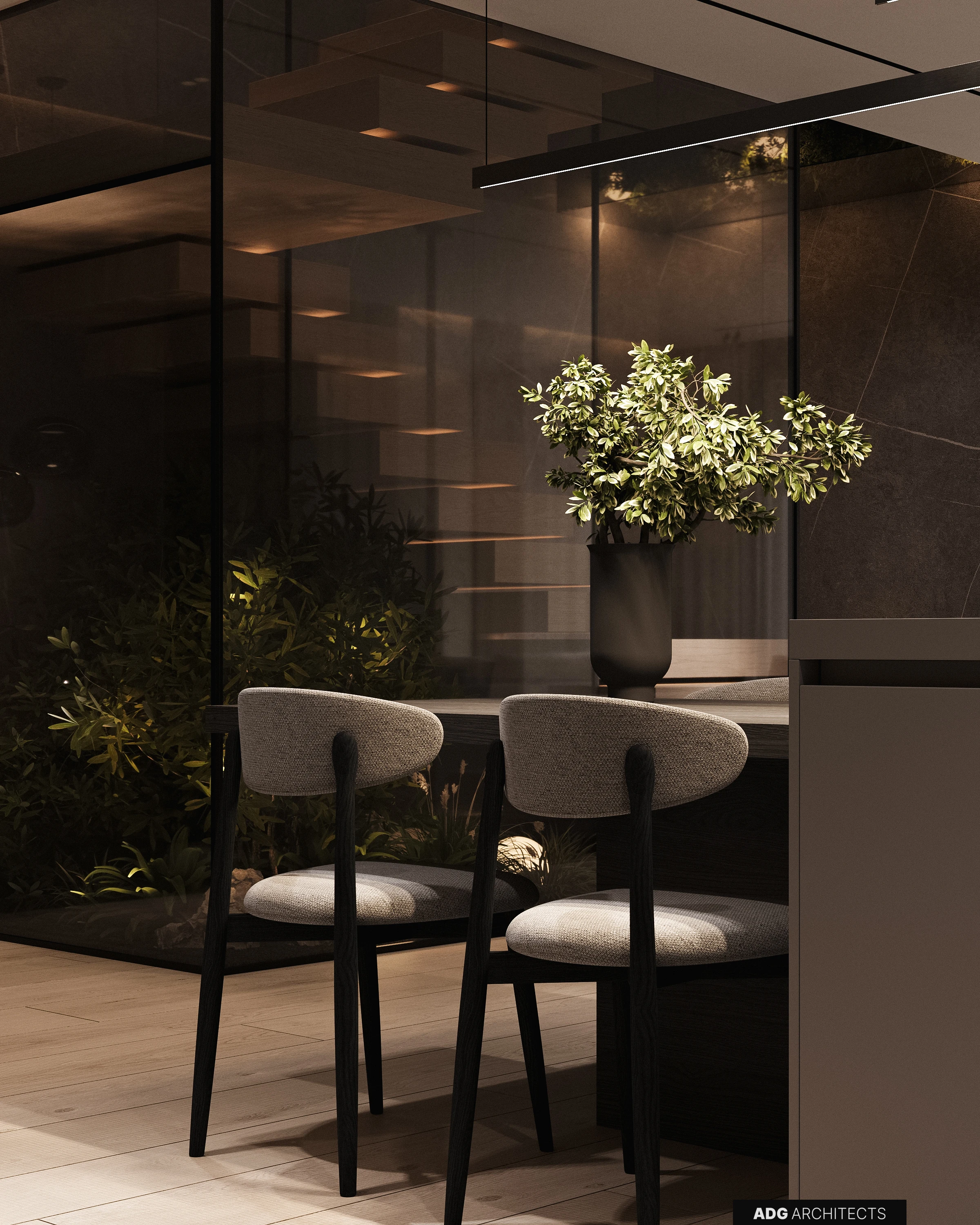 ADG Flagman villa interior, first floor, visualisation
